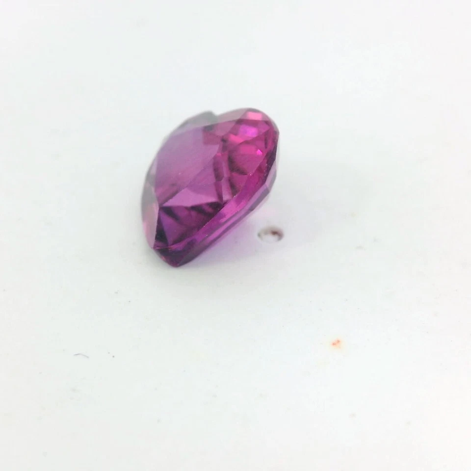 Pedra preciosa de safira rosa escura corte coração 4,99 ct criada em laboratório 10 x 10 mm - Imagem 2 de 4