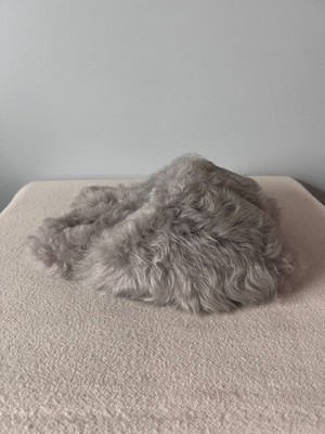 Rick Owens Shearling Granola Slide - Size 41 - Pearl - NEW - Made in Italy