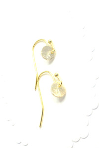 Authentic Tiny Gold Plated Disc Earrings.