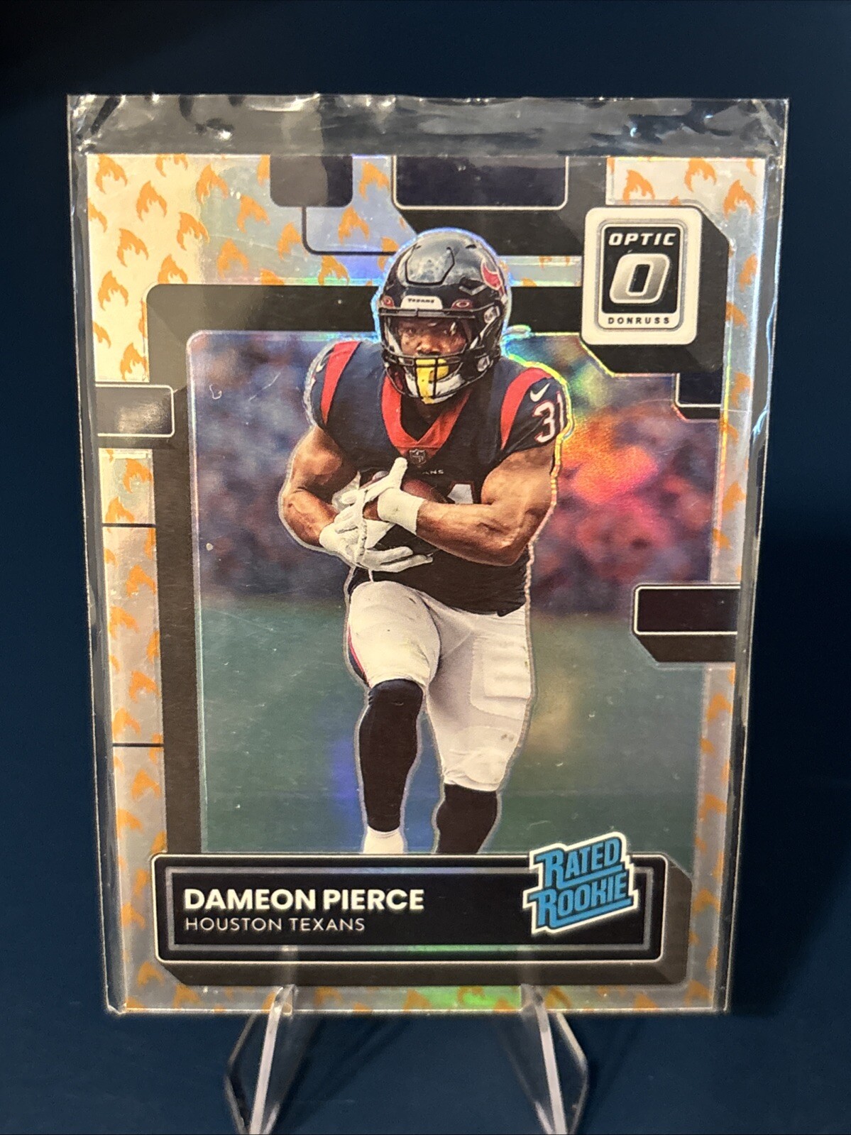 FIRE EMOJI!! 2022 Donruss Optic Dameon Pierce Rated Rookie #240, Texans