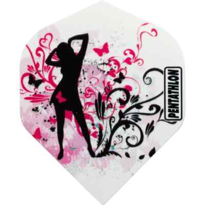 Dart 3, 6 oder 9 Stück Pentathlon Flights - Butterfly Ladies - Schmetterling