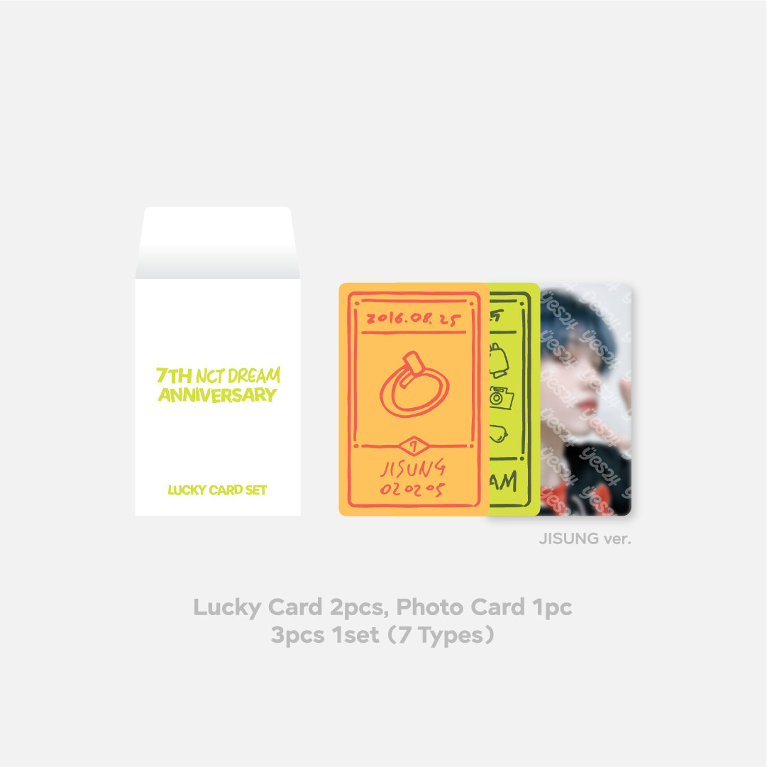 NCT DREAM 7th ANNIVERSARY OFFICIAL MD GOODS LUCKY CARD SET + NCT DREAM 7th ANNIVERSARY OFFICIAL MD GOODS LUCKY CARD SET +