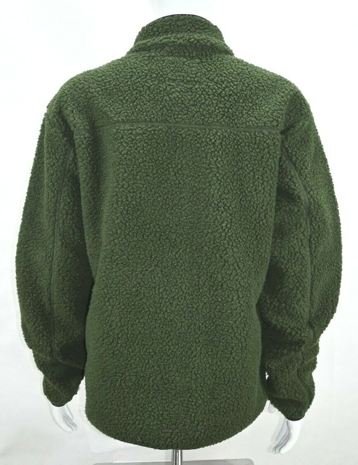 LANDS' END green fuzzy jacket size M 3840 RN62830 100 polyester eBay