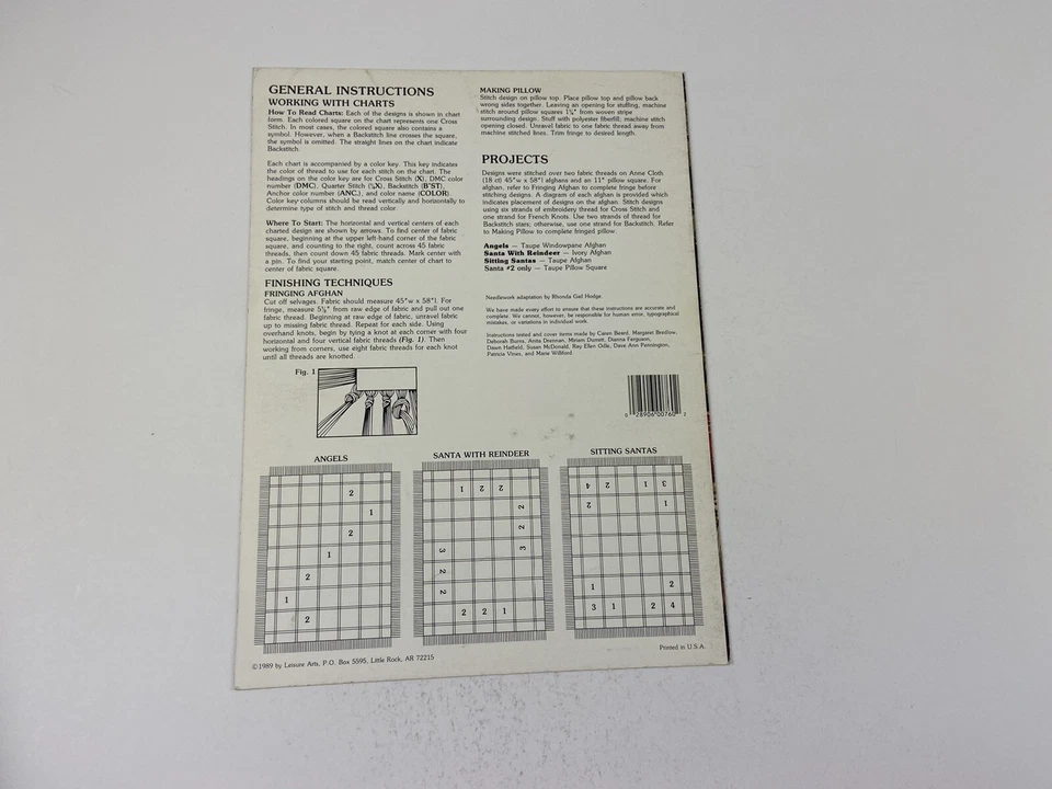 Leisure Arts Christmas Cover Ups Cross Stitch Pattern Booklet For Anne Cloth - Image 3 of 3