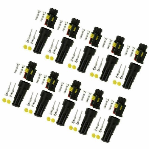 10Kit 12V 2Pin Cable Wire Connector Plug Waterproof Sealed For Electrical Car UK - Picture 24 of 24