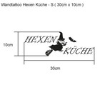 Wandtattoo Hexenküche – 60x31 Cm, Schwarz, Aus Vinyl, Selbstklebend Für Viele Oberflächen