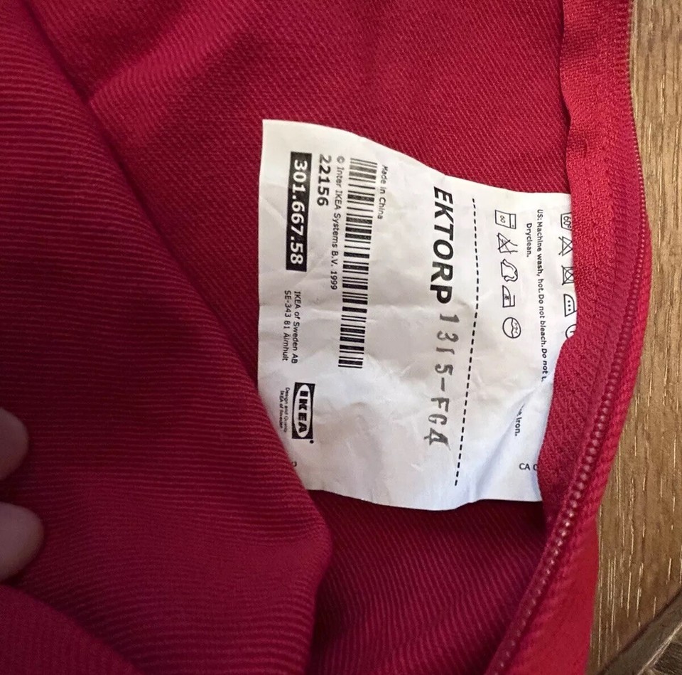 IKEA Ektorp Chair And Ottoman Slip Covers Red eBay