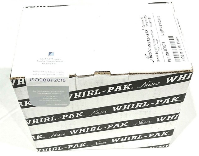 WhirlPak B00679 Sample Bag w/ Puncture Proof Tabs 4 oz 118 ml 500