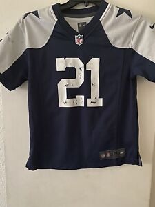 Details about Nike Ezekiel Elliott Dallas Cowboys White And Blue Game Day Jersey Youth Size M