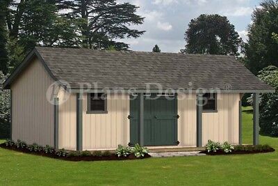 16' x 24' Guest House /Storage Shed with Porch Plans ...