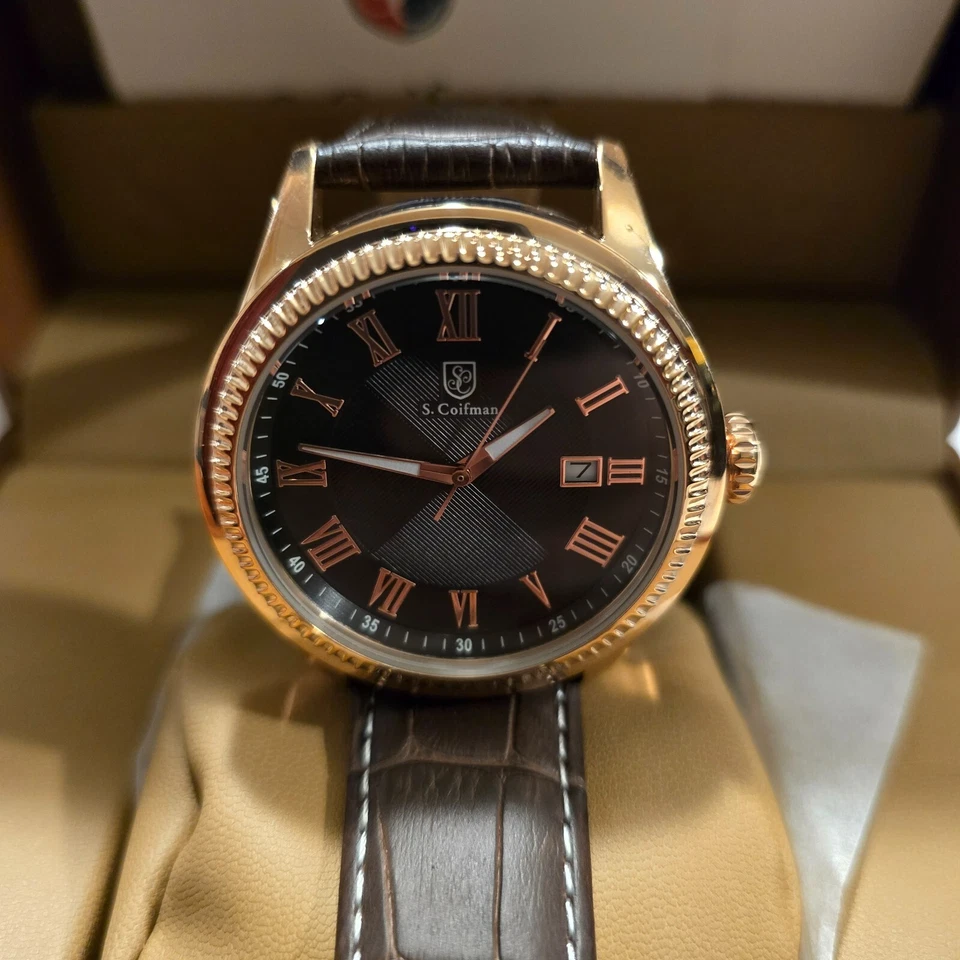 S. Coifman mens watch, model #sc0394. - Image 2 of 4