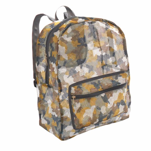 Mochila plegable de malla para ver a través de la bolsa de libros escolares playa caminata viaje gimnasio mochila - Imagen 48 de 54