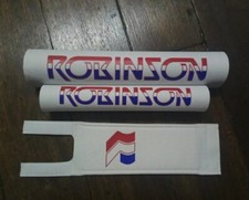 ROBINSON white set custom REPRO padset BMX oldschool vintage RARE