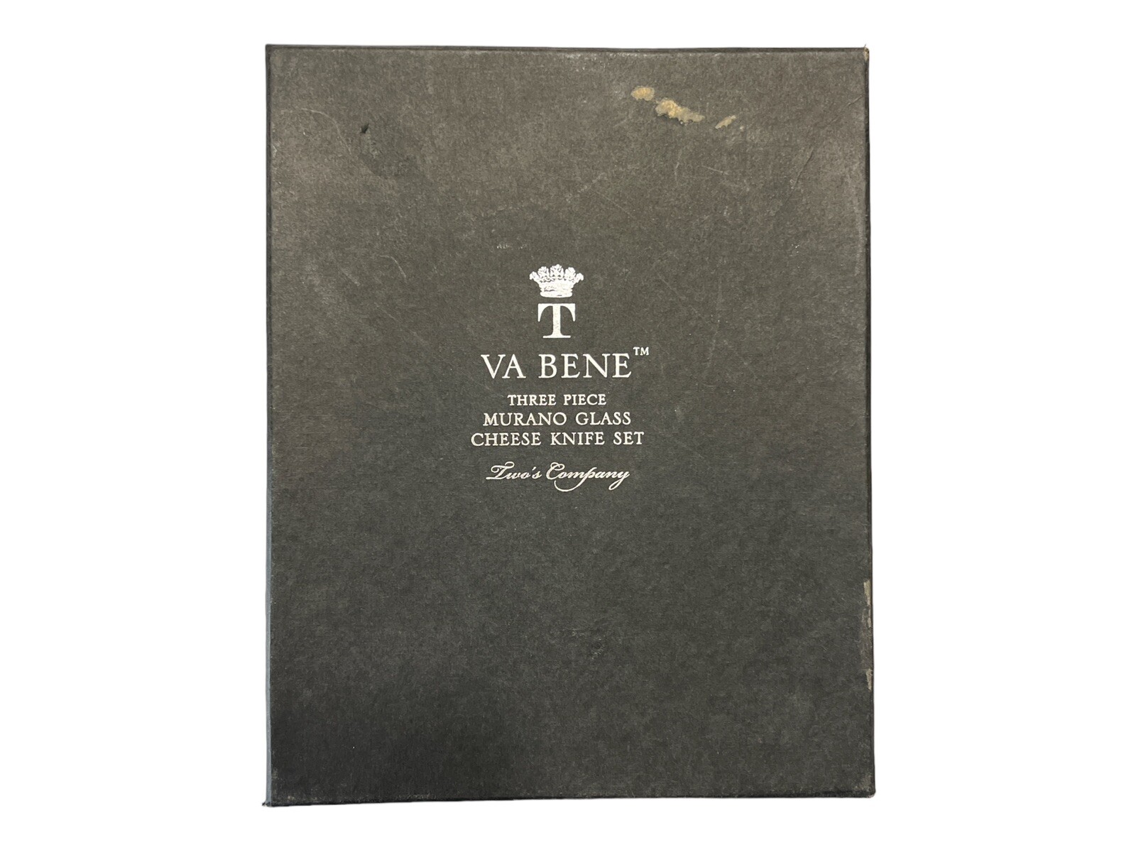 Vintage T Va Bene 3 piece Murano Glass Cheese Knife Set Two's Company