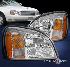 For 2000-2005 Cadillac Deville Crystal Style Headlight Headlamp Chrome Lhrh Set For 2000-2005 Cadillac Deville Crystal Style Headlight Headlamp Chrome Lhrh Set