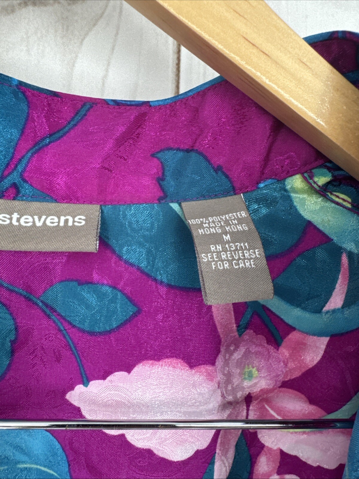 Vintage Valerie Stevens Womens Medium Floral Hous… - image 7