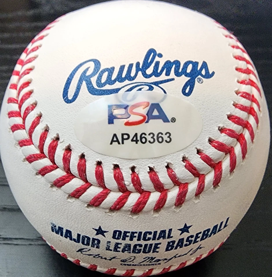 Christian Moore Autographed Rawlings OMLB Baseball Inscribed 2024 1st Rd #8 PSA - Image 2 of 4