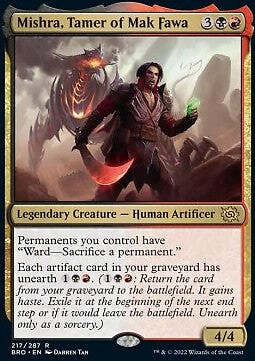 Magic/MTG Mishra, Tamer of Mak Fawa BRO-217 Rare Englisch Neu