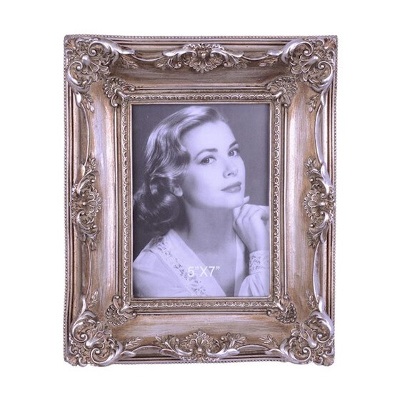 9934189-D Resin Picture Frame Silver Historicism Style 9934189-D Resin Picture Frame Silver Historicism Style