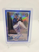 2019 Panini Donruss Optic Blue Prizm /75 Justus Sheffield #RRS-JS Auto 