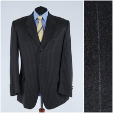 Blazer 46R UK Size CAVALIERE Striped Italian Cerruti Wool Sport Coat Jacket