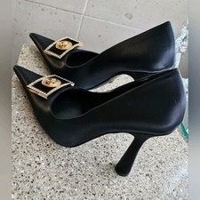 Versace Black Satin Pumps