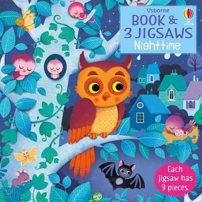 Usborne Book and 3 Jigsaws: Night time by Sam Taplin (English) Board Book Book