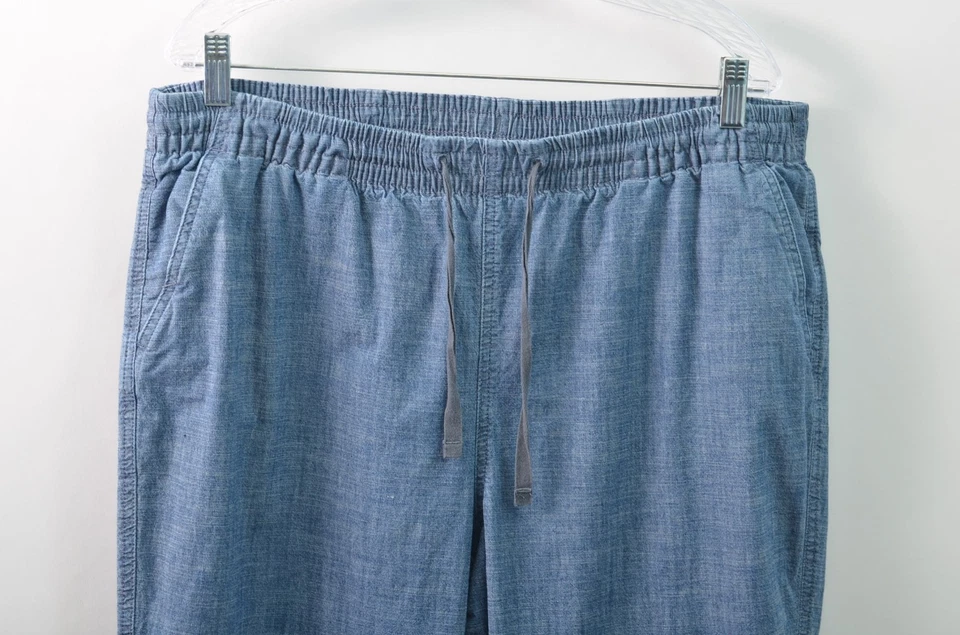 Pantalones LL Bean Pull On Chambray para mujer 18W ajuste favorito azul 26" bolsillos entrepierna Foto 3 de 4