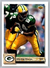 1992 Upper Deck Football #252 Sterling Sharpe - VG - Green Bay Packers