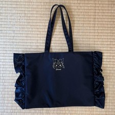 Sanrio Kuromi Frill Tote Bag Black A4 Size