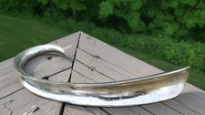 Vintage Silver Plate Burnished Pigtail Art Deco Era Shoe Horn - 8 inches long 