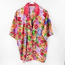 Victoria's Secret Gold Label Pajama Top size M/L floral flowers SLEEP TOP