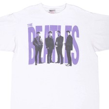 VINTAGE THE BEATLES 1995 WHITE TEE SHIRT XL MADE IN USA