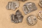 8X belt buckles: CAT, Schlitz Beer, Bergamot Brass Works, Livingston Wells Co. — photo 10