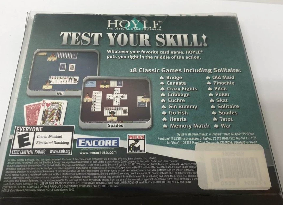 JUEGOS DE CARTAS HOYLE Y CASINO HOYLE 3D: Nuevo paquete de 2 de colección para PC WIN 2000/XP/VISTA Foto 4 de 4
