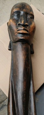 African Man Warrior bust sculpture very detailed 15 In