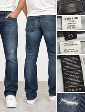 Y2K J Brand Tyler Men's Straight Jeans Size 34 Dark Wash Indigo Made in USA