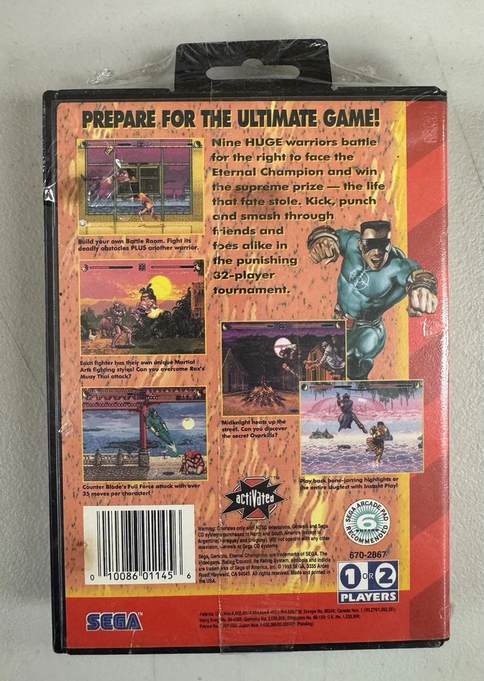 Eternal Champions (Sega Genesis, 1993)  New Sealed Sega Genesis Classic - Image 4 of 4