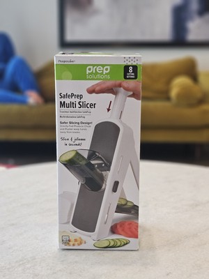 Multi Slicer 8 Cutting Settings White SafePrep Solutions Dishwasher Safe