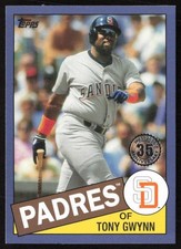 2020 Topps 1985 35th Anniversary Blue Tony Gwynn #85-85 San Diego Padres
