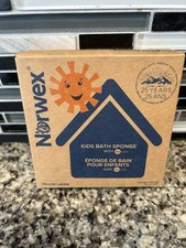 NIB Norwex Kids Bath Sponge Blue With BacLock