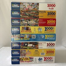Lot of 8 WHITE MOUNTAIN 1000 Piece Jigsaw Puzzles Complete