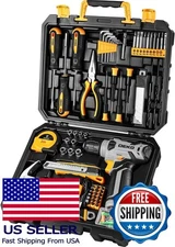 126-Piece Tool Set with 8V Cordless Drill, DIY Home Repair Kit, Handyman Tools