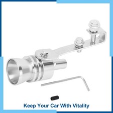 Turbo Sound Exhaust Muffler Pipe Whistle Tailpipe L Aluminum Silver Tone 1 Kit
