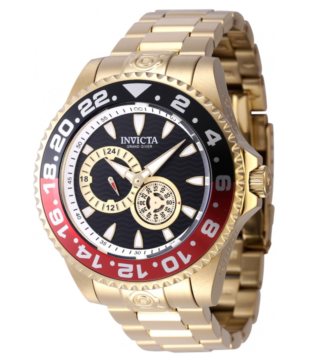 Invicta Grand Diver GMT Men's 47mm Automatic Coke Bezel Gold Watch