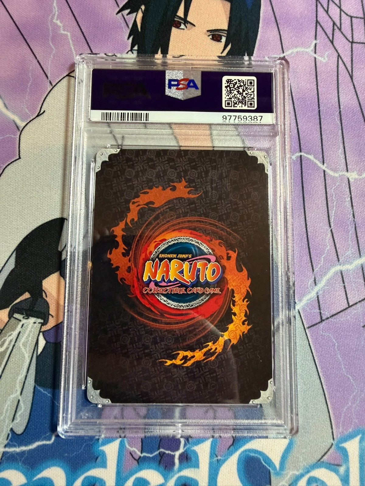 PSA 10 2008 NARUTO CCG CARD UNSTOPPABLE FORCE TINS #NUS123 SASUKE UCHIHA view 4