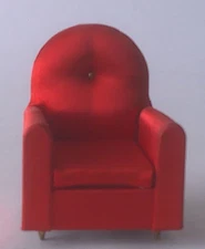Doll Furniture Red Armchair