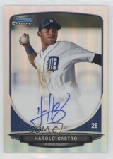 2013 Bowman Chrome Prospects Refractor 106/500 Harold Castro #BCA-HC Auto 2x4