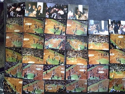 Vtg Lot of 30+ March 1990 Celtics vs 76ers & Atlanta Hawks Court Photos Bird, Ba