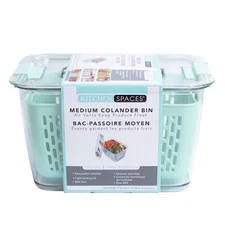 Kitchen Spaces Colander Bin, Produce Saver, Fridge Organizer With Lid, Wash, ...